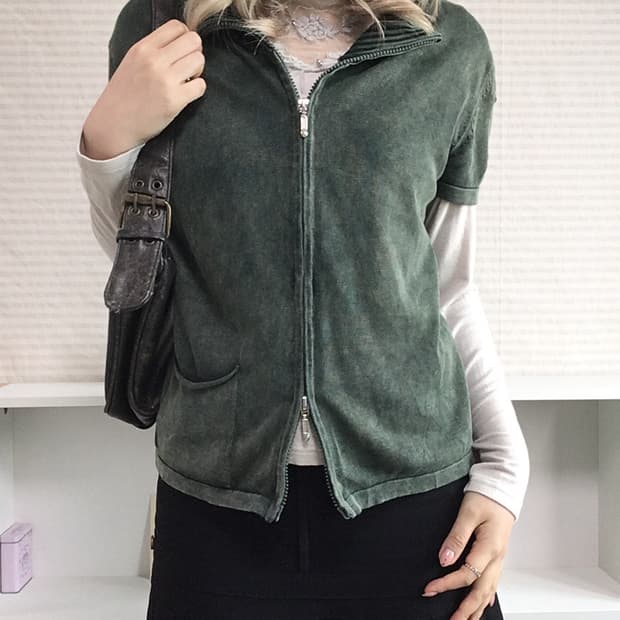 jpn vintage archive green pocket knit