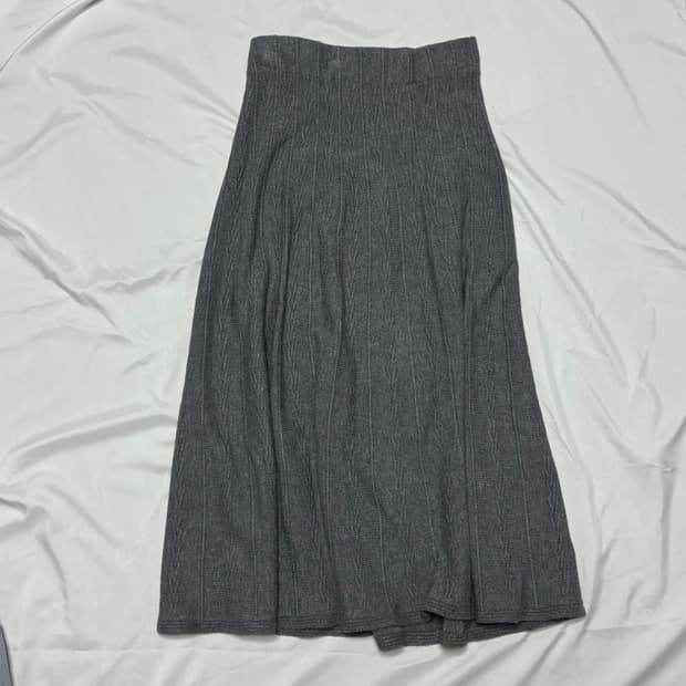 골지 니트 롱 스커트