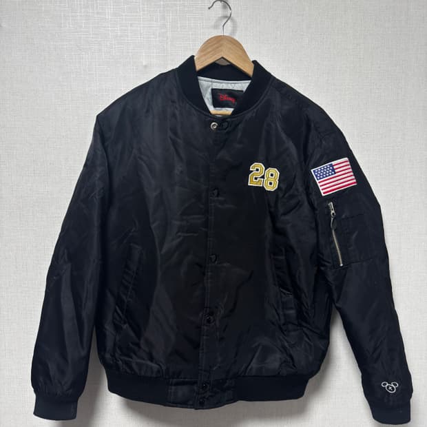 디즈니 정품 미키마우스 봄버 ma-1 자켓 블랙