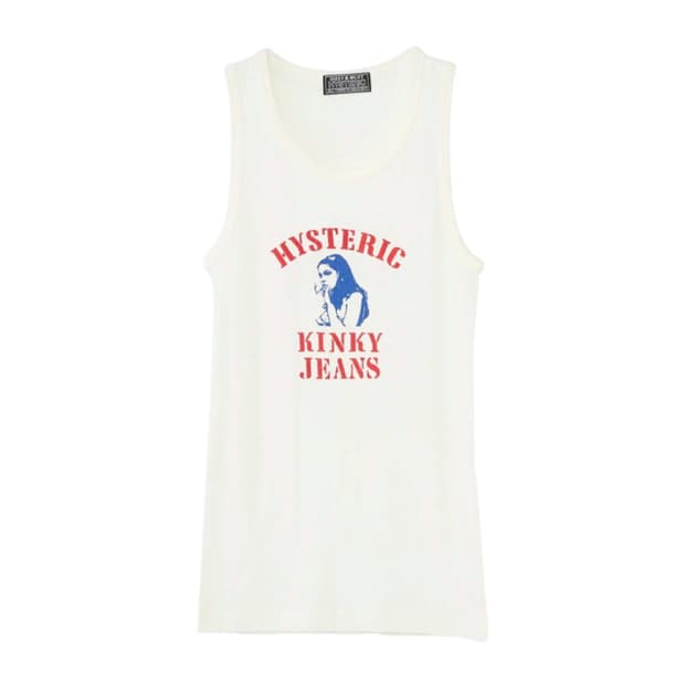 히스테릭 글래머 HYS 킨키 진 탱크 탑 화이트