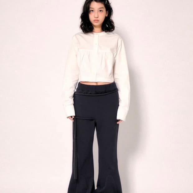 Loerails 로레일즈 팬츠 layered boot-cut pants