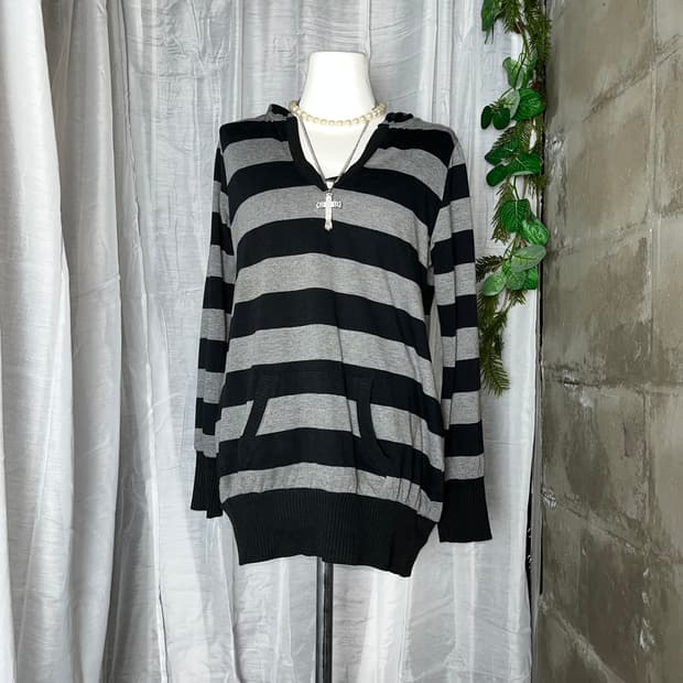 고스펑크 단가라 후드 롱슬리브