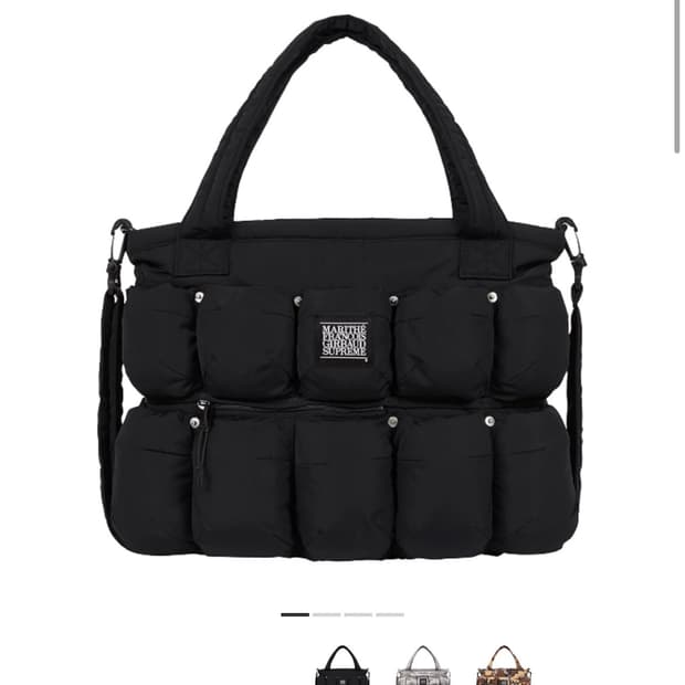 슈프림 x 마리떼 프랑소와 저버 포카츄 퍼퍼 토트백 블랙 - 25SS