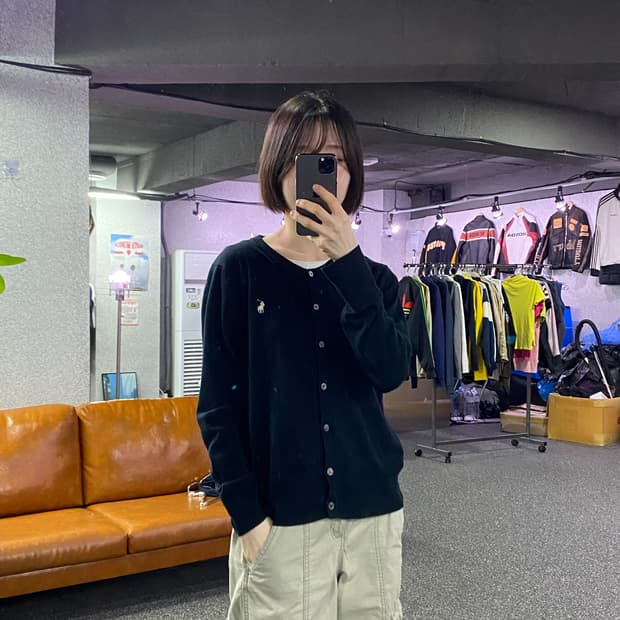 폴로 랄프로렌 화이트포니 피마코튼 가디건 B4643