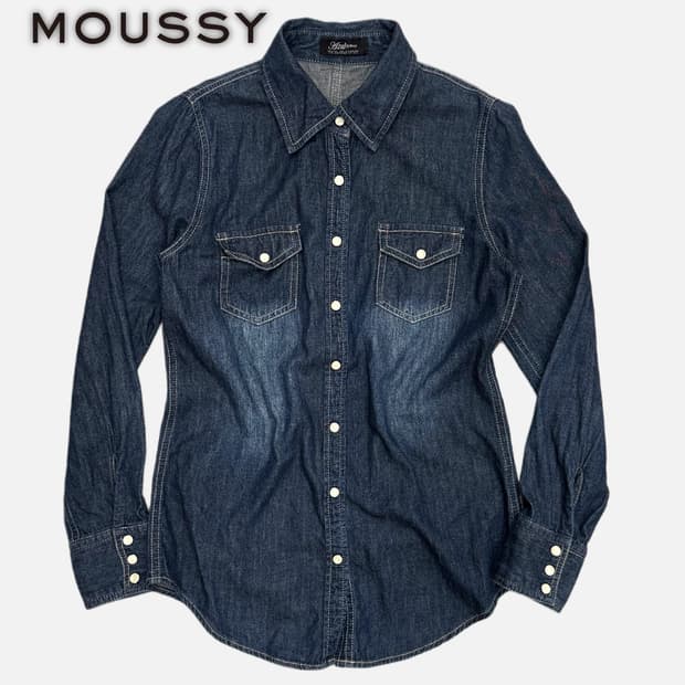 AZUL indigo western denim shirt