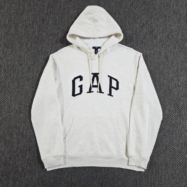 갭 GAP 오트밀 아치 로고 풀오버 후드티
