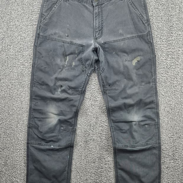 칼하트 코튼 캔버스 카펜터 더블니 워크 팬츠 ( 34X30 )/11552