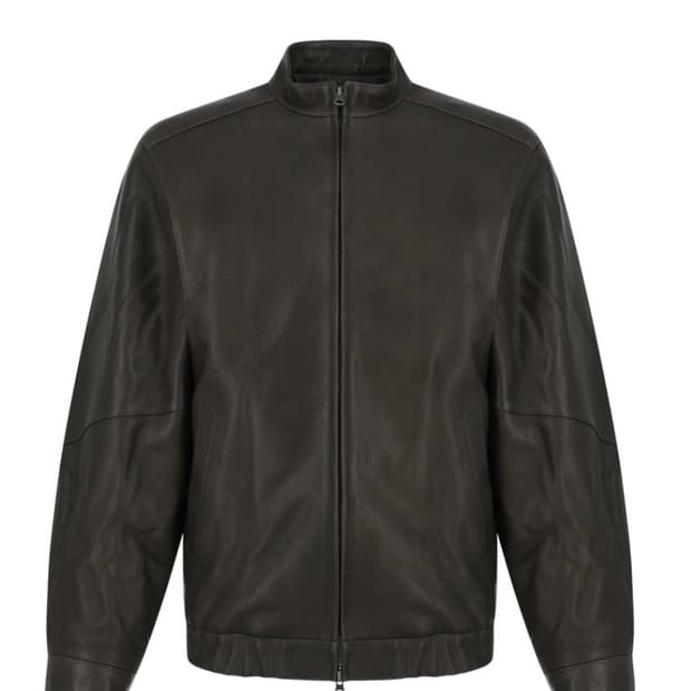 Lambskin Leather Blouson, Brown