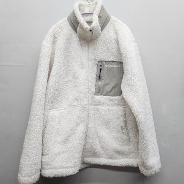 콜롬비아 빅포켓 로고 후리스 스트링 집업 M(남여공용)