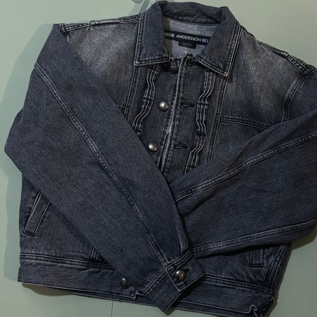 (S) 앤더슨벨 데님 봄버 자켓