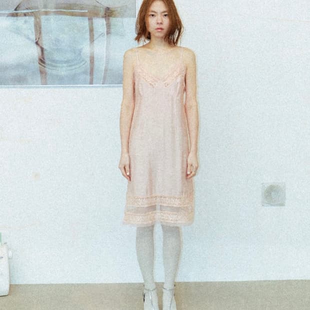 키야기 빈티지 레이스 슬립 원피스