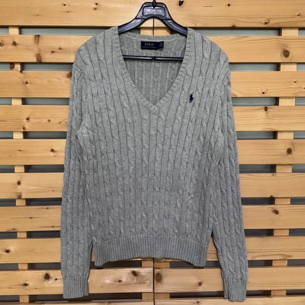 폴로 꽈배기 니트