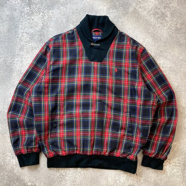 [S] 90s Polo Golf 폴로 골프 랄프로렌 타탄체크 풀오버