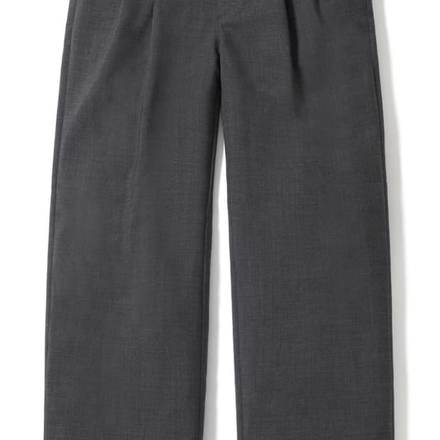 포터리 울 투플리츠 와이드 팬츠 미드 그레이 3 사이즈