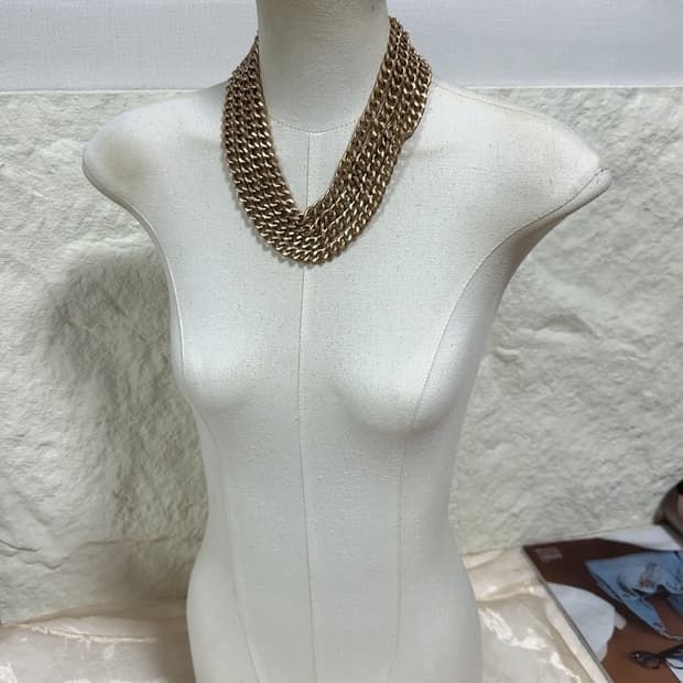 빈티지 이타리아 브레이드 메탈  목걸이