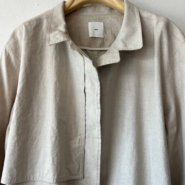구호 KUHO 여성 아이보리베이지 린넨자켓 트렌치자켓