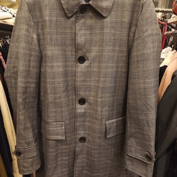 버버리 런던 체크 리버시블 남성코트