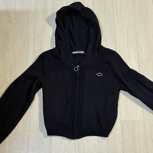 미스치프 니트 후드집업