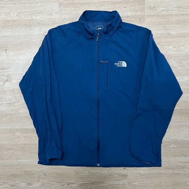 노스페이스 하프돔 로고 바람막이 집업자켓 [톤다운 블루] XL/105