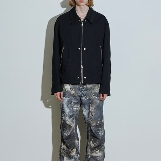 아이돈워너셀 멀티집업 코튼 절개 라인 이중지퍼 집업 자켓 1