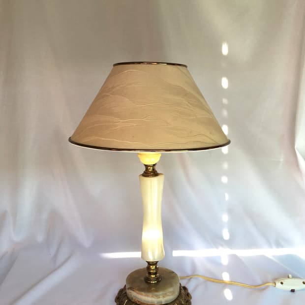 1970 오닉스 스톤 빈티지 램프