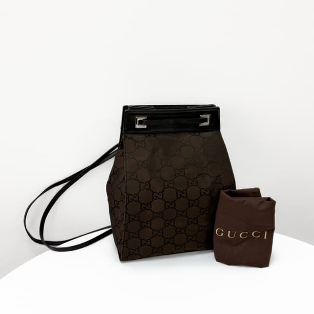 구찌 GG 나일론 레더 트리밍 원 숄더 백팩