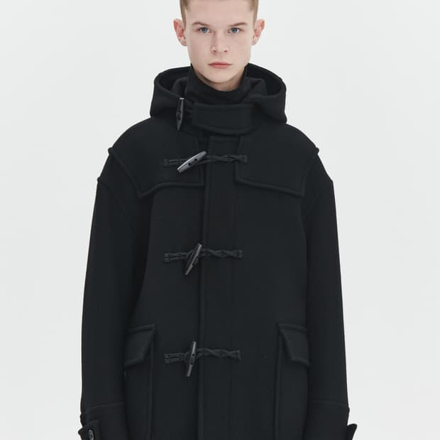 애프터프레이 세이건 더플 코트 블랙 M