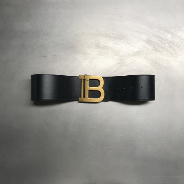 발망 로고 버클 벨트