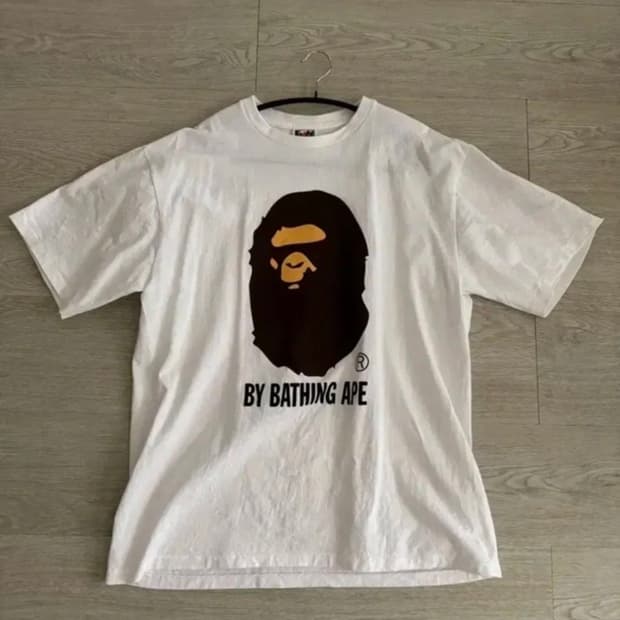 Bape 베이프 사루 빅로고 프린팅 반팔 티셔츠