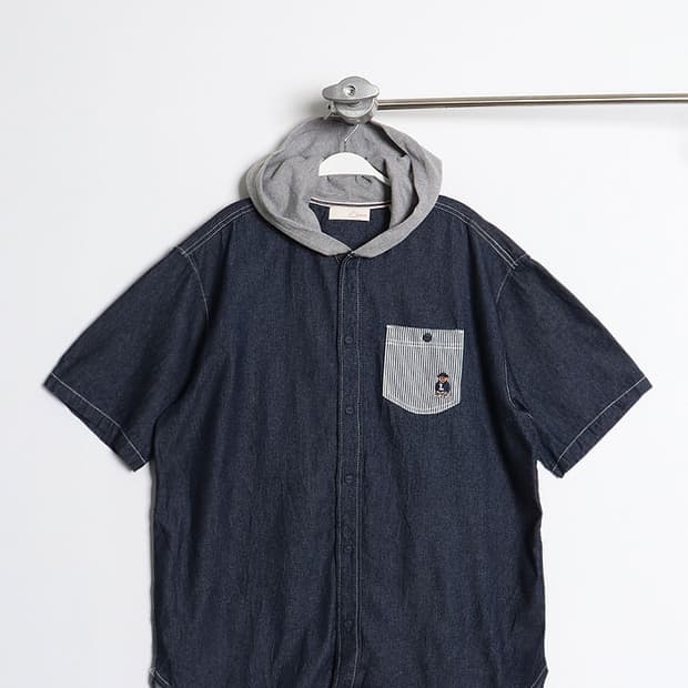 LOGOS DAYS Hooded Denim Shirts