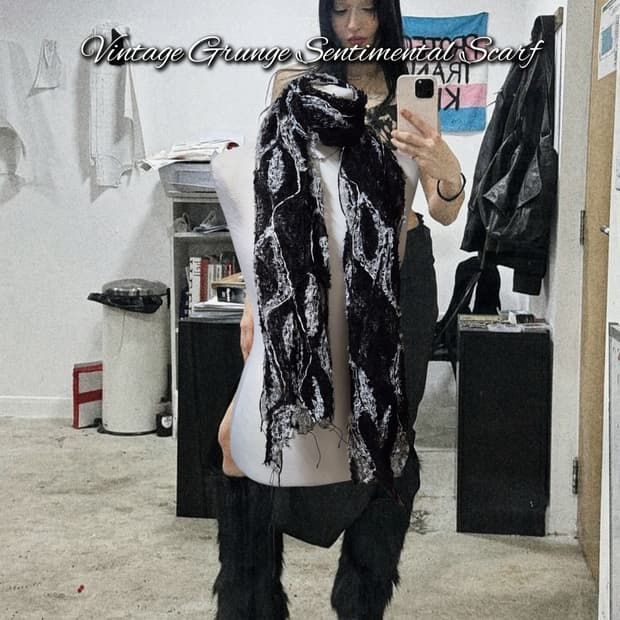Vintage Grunge Sentimental Scarf