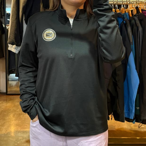 나이키 런닝 블랙 반집업 트랙탑