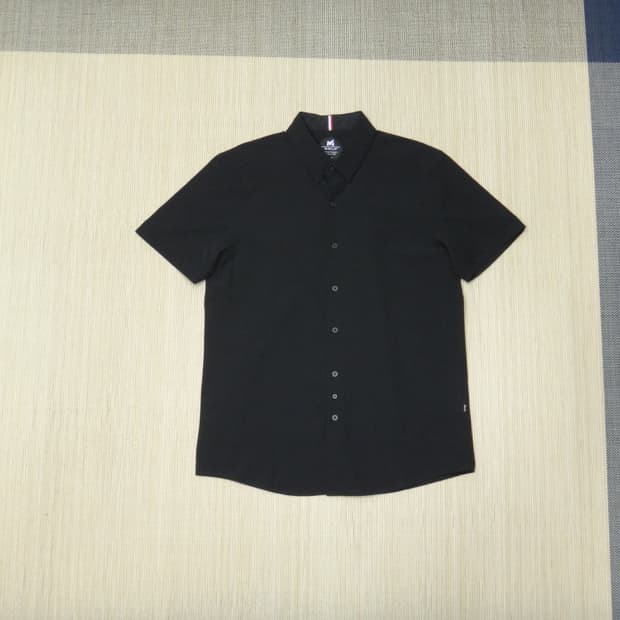 (XL) MILLET 밀레 골프 남성 반팔 셔츠 블랙