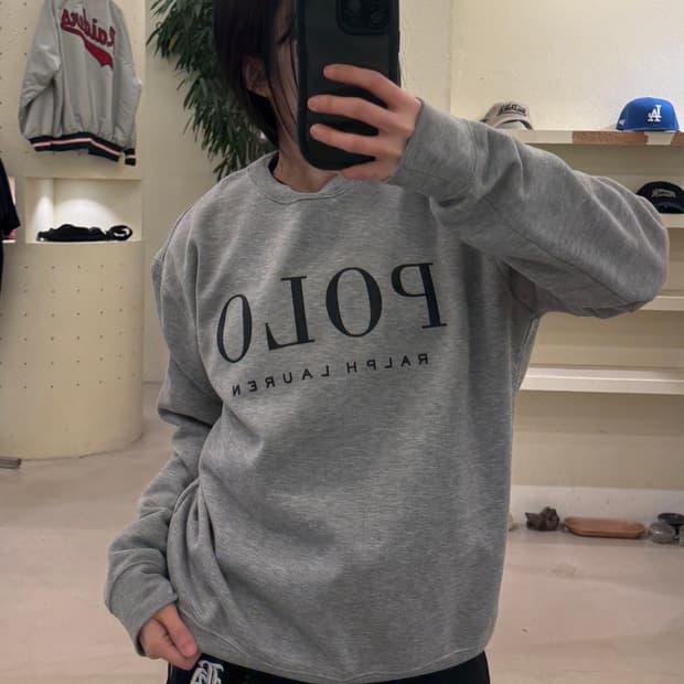 폴로 랄프로렌 신형 빅로고 그레이 맨투맨 U75