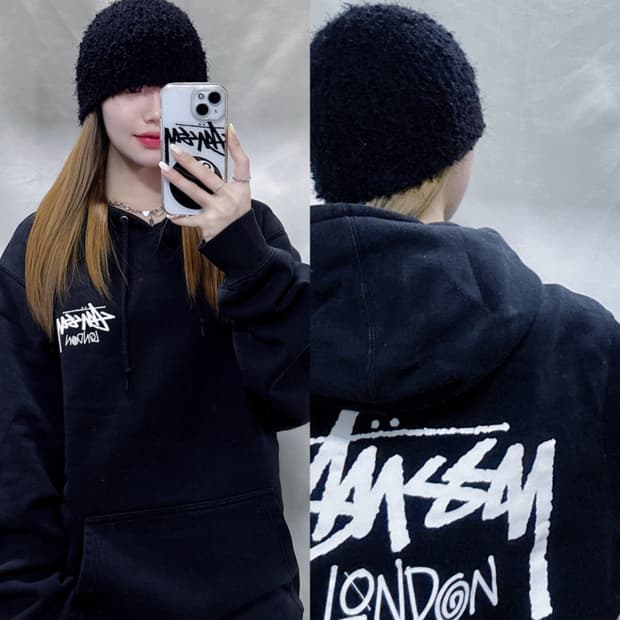 스투시 런던 블랙 빅로고 후ㄷ