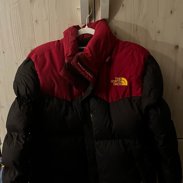 노스페이스 레드 브라운 패딩