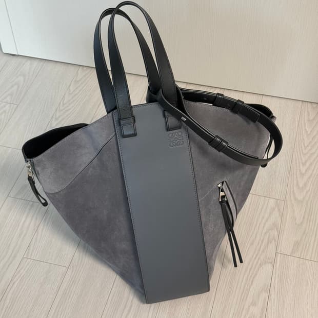 [L] 로에베 해먹백 블랙 스웨이드