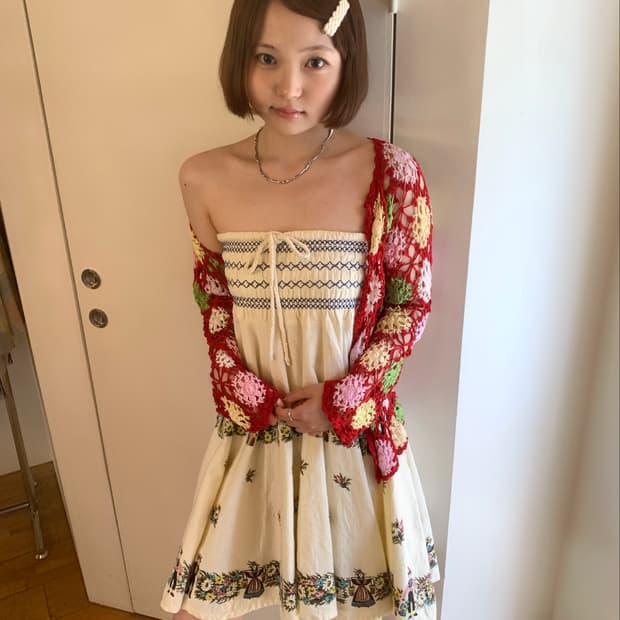Net cardigan
