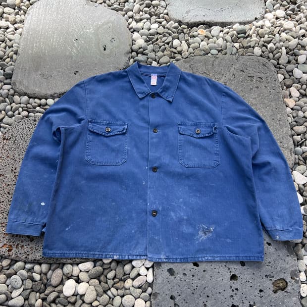 FADED VINTAGE WASHING HBT 헤링본 프렌치워크자켓