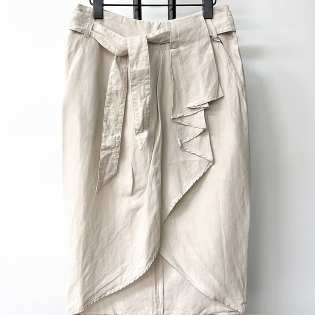 막스마라 린넨 프릴 스커트