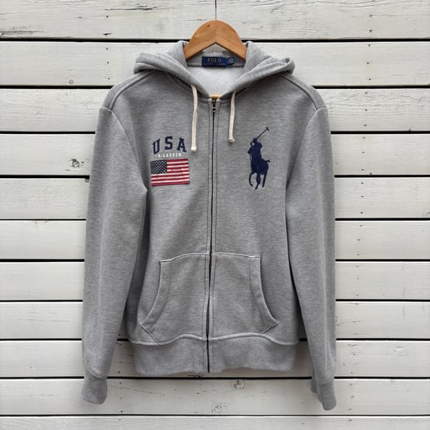 Polo 폴로 빅포니 성조기 후드집업