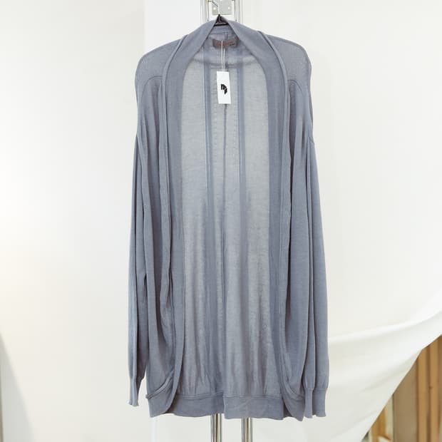 Noir Cotton Silk Cardigan