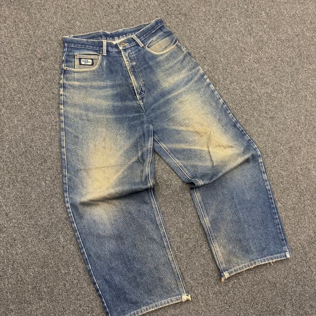 32) 펠레펠레 올드스쿨 빈티지 뒷포켓 자수 힙합팬츠