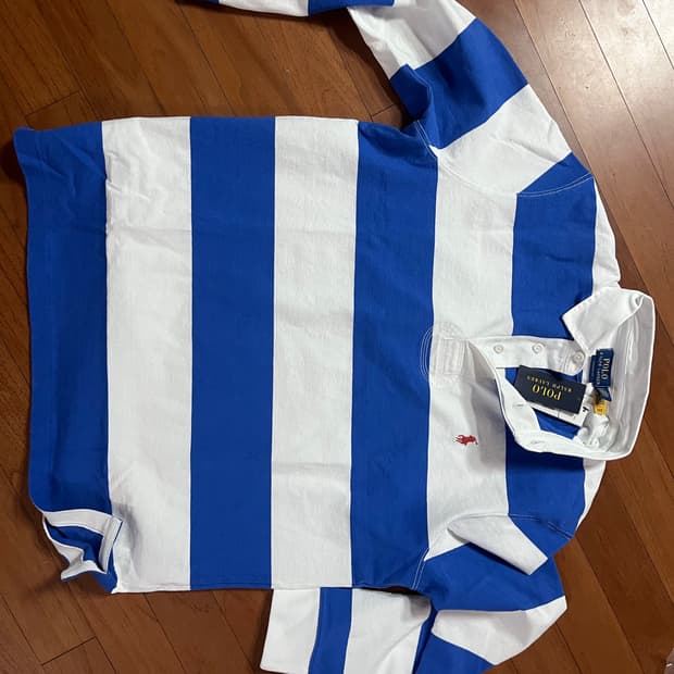 폴로 랄프로렌 스트라이프 럭비티 긴팔 새상품