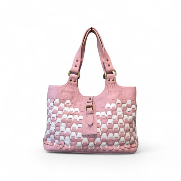 MULBERRY 핑크위빙레더숄드백