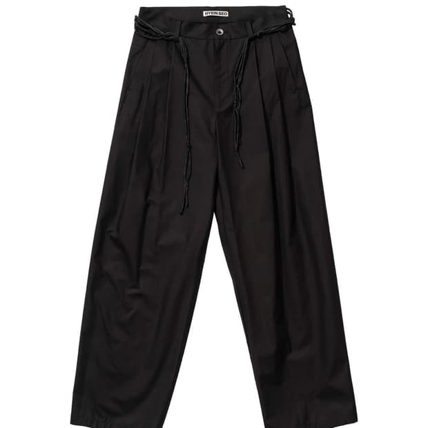 Hyeinseo Wide Pants w/ Macrame Belt