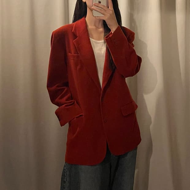 라코스테 울 블레이저 자켓