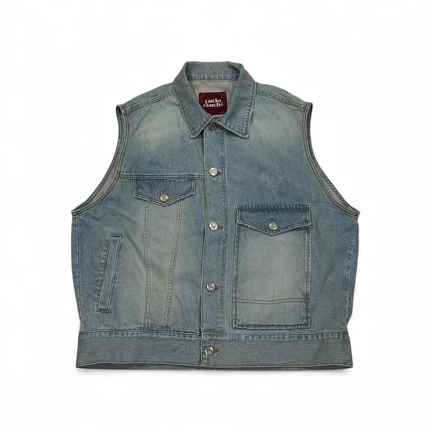 럭키 마르쉐 데님조끼 