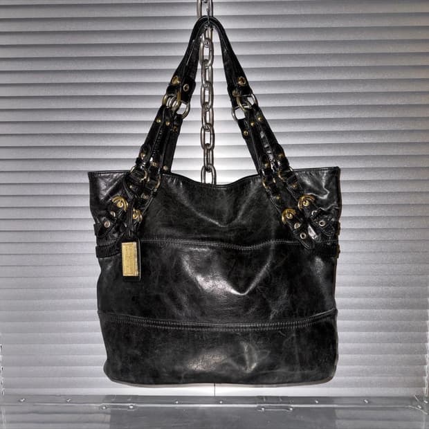 00s 배즐리 미슈카 웨스턴 디스트레스드 가죽 백