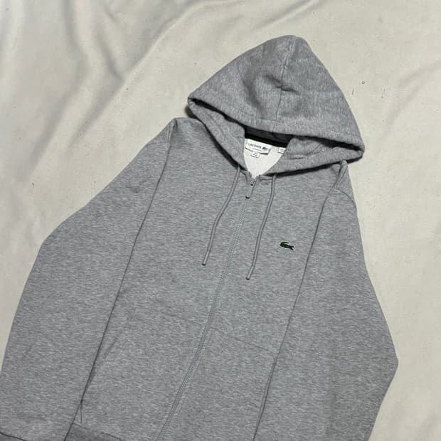 XL 라코스테 그레이 후드 집업